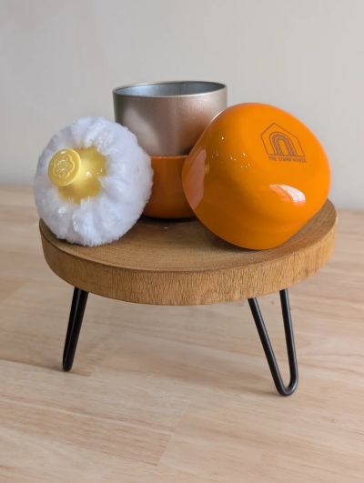 Orange Corn Starch Container